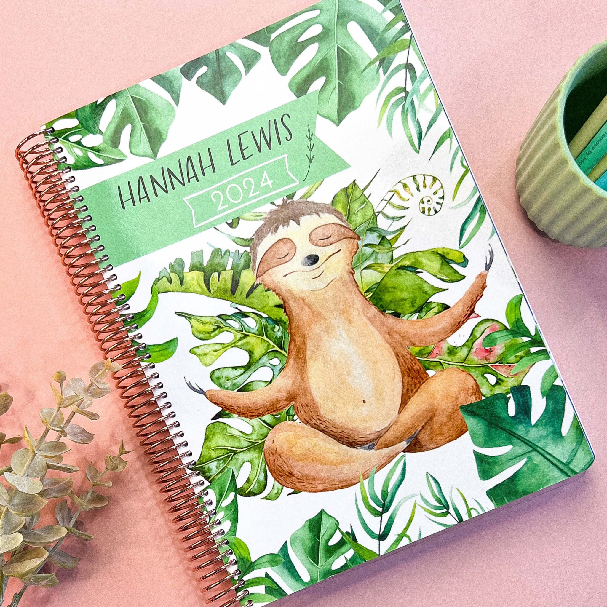 Serene Sloth - Day to a Page Teacher Planner