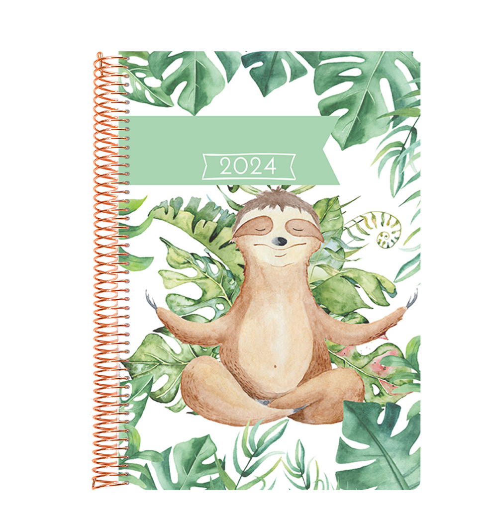 Serene Sloth - Day to a Page Teacher Planner